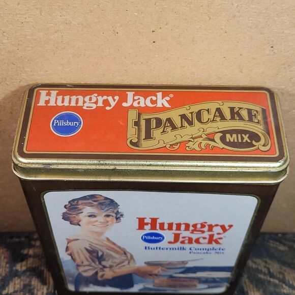 Vintage Hungry Jack Tin - 1990s Reproduction Hungry Jack Pancake Mix Tin Box - Picture 2 of 9